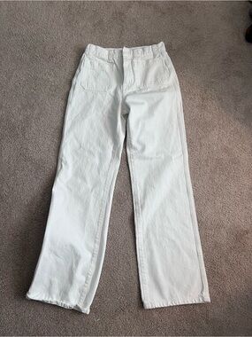 Madewell Cleo Straight Leg Jeans Tile White